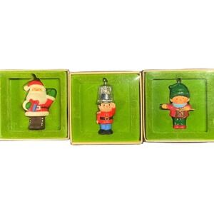 Hallmark Ornaments Lot Of 3 Tree Trimmer Collection Santa Drummer Soldier 1979
